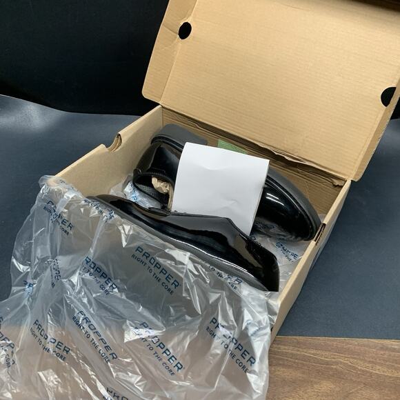 Propper Uniform Dress Patent Oxford Dress Shoes Mens Size 8 Wide F4517 NIB. - Picture 6 of 6